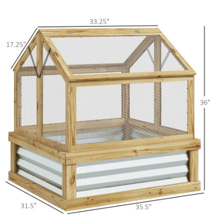 Wooden Cold Frame Greenhouse (Polycarbonate)