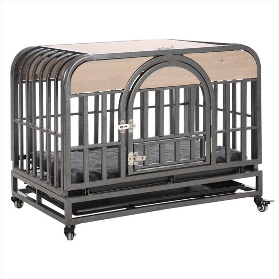 46" Heavy-Duty Furniture-Style Dog Crate