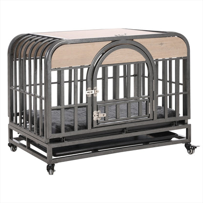 46" Heavy-Duty Furniture-Style Dog Crate