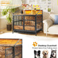 Furniture-Style Dog Crate with Storage (Brown)