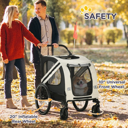 Aosom 2-in-1 Pet Bike Trailer/Stroller (Small Dogs)