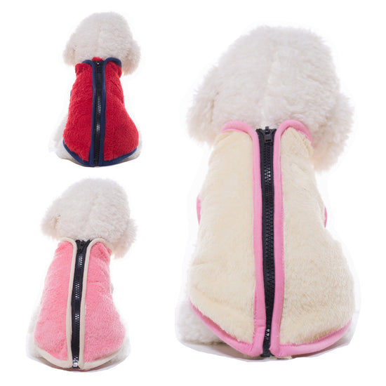 Pet high neck zipper vest
