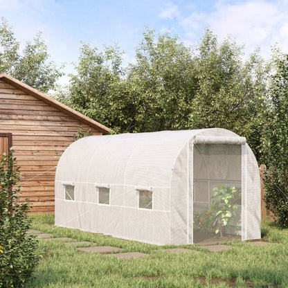 15x7x7 Walk-In Tunnel Greenhouse (White)