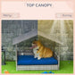 Rattan Dog House with Canopy