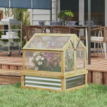 Wooden Cold Frame Greenhouse (Polycarbonate)