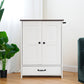 Dog Feeding Station with Hidden Bowls (White)