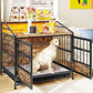 Furniture-Style Dog Crate with Storage (Brown)