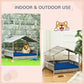 Rattan Dog House with Canopy