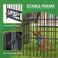 Outdoor Metal Dog Kennel with Roof (6.6&