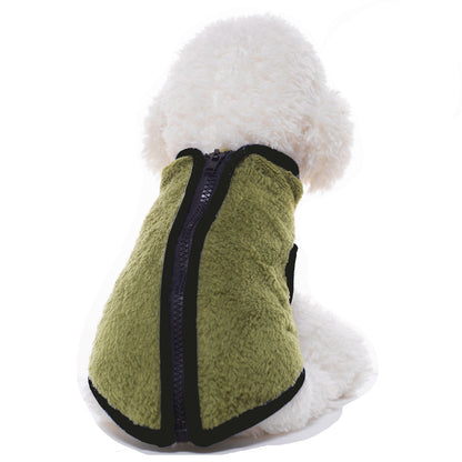 Pet high neck zipper vest