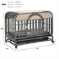 46" Heavy-Duty Furniture-Style Dog Crate