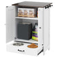 Dog Feeding Station with Hidden Bowls (White)