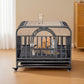 46" Heavy-Duty Furniture-Style Dog Crate