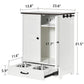 Dog Feeding Station with Hidden Bowls (White)