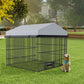Outdoor Metal Dog Kennel with Roof (6.6&