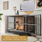 38.9" Furniture-Style Dog Crate (Sliding Doors)