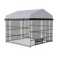Outdoor Metal Dog Kennel with Roof (6.6&
