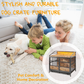 Furniture-Style Dog Crate with Storage (Brown)
